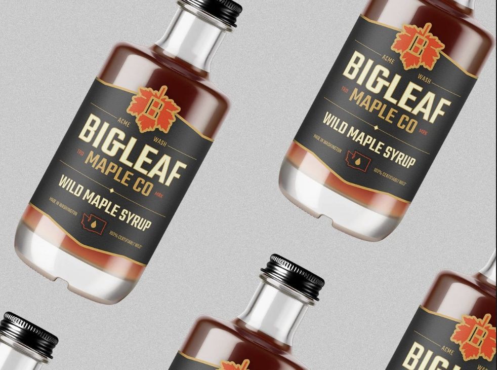 BigLeaf Maple Co syrup bottles