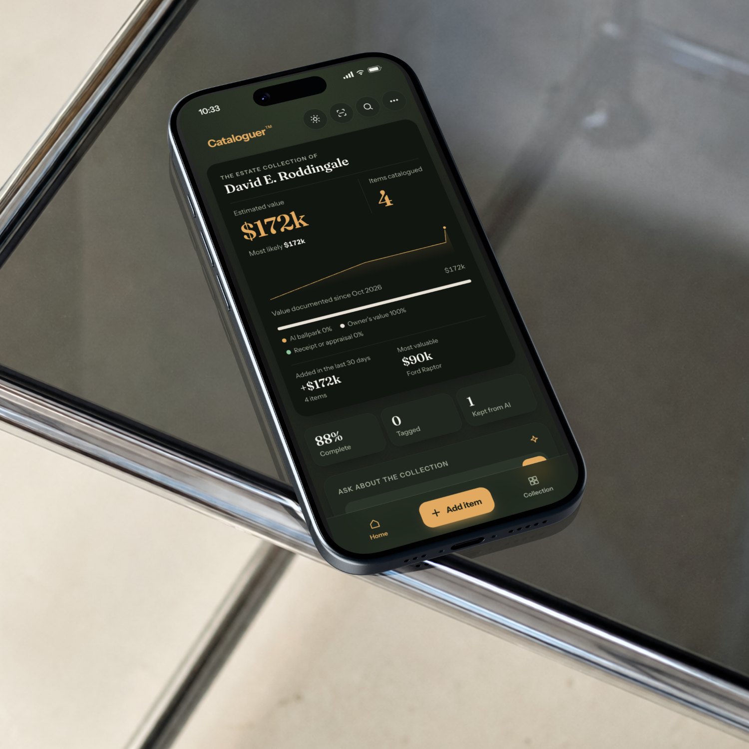 Cataloguer estate collection app design by McCoy Creative