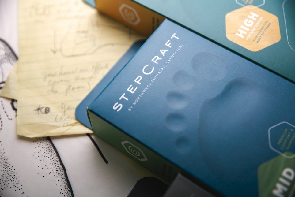 StepCraft insole packaging and retail — McCoy Creative